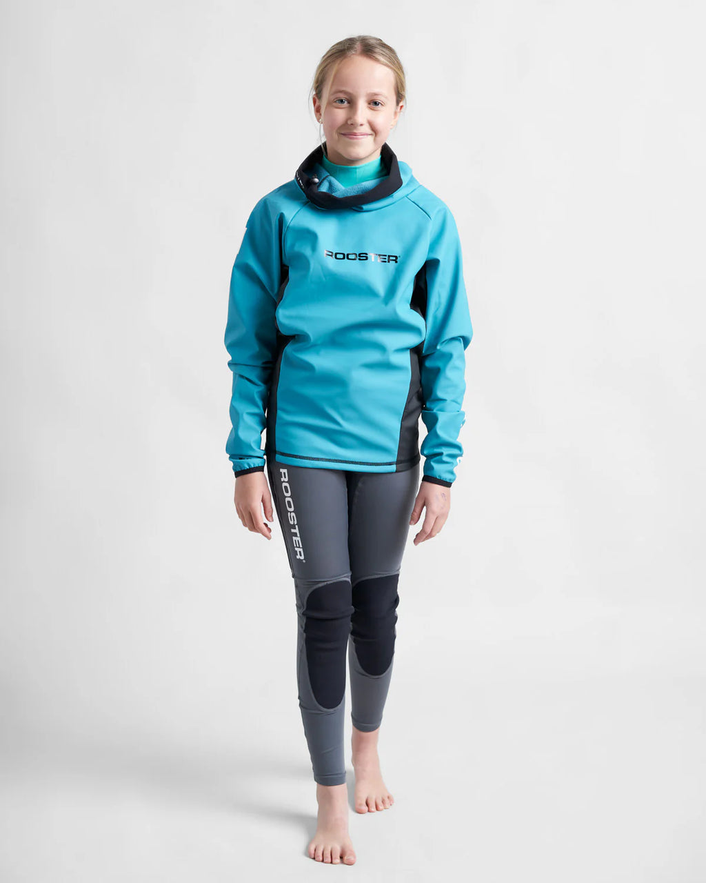 Rooster Junior Classic Aquafleece Top - TEAL - SKU: 1340##