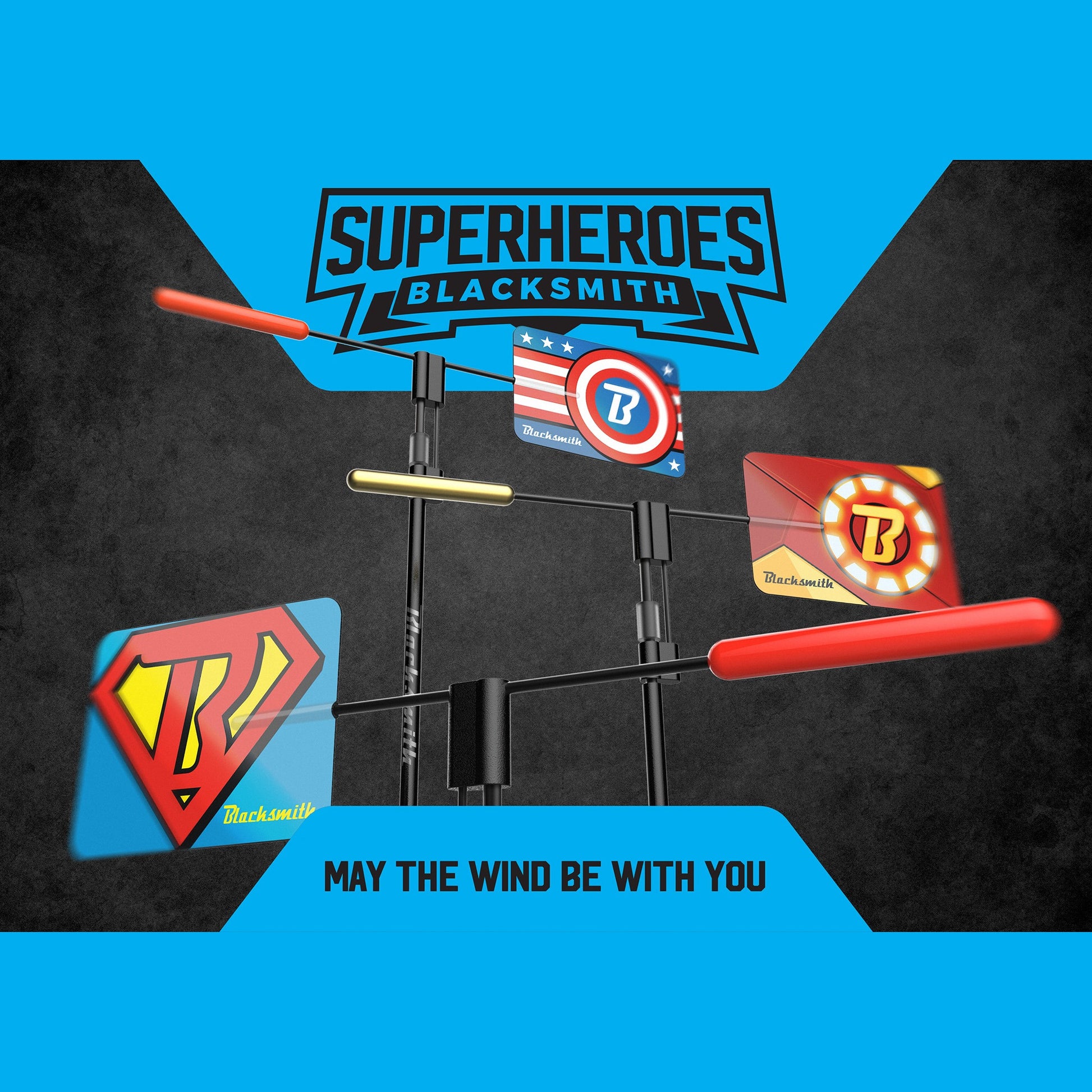 Blacksmith SuperHeros Crazy Kids Optimist Sailing IOCA Wind Indicator Hero2