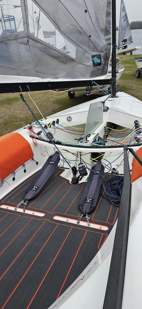 Refresh and Update your dinghy flooring with Aquadeck&nbsp;

Premium EVA marine quality non slip deck with virtually endless design options.

Superior Strength, Ultimate Comfort

Aquadeck uniquely combines lasting durability with exceptional comfort, ideal for performance dinghies and any other marine application.

Reliable Grip, Whatever the Weather

Aquadeck EVA foam is designed to boost traction as it gets wetter, ensuring stable footing in diverse conditions - ideal for competitive dinghy racing.&nbsp;
