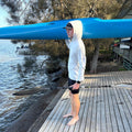 VAIKOBI UV Hooded Ocean Tech Tee - Silver (VK-147-SLV)