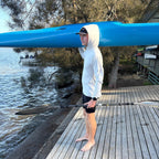 VAIKOBI UV Hooded Ocean Tech Tee - Silver (VK-147-SLV)