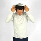 VAIKOBI UV Hooded Ocean Tech Tee - Silver (VK-147-SLV)