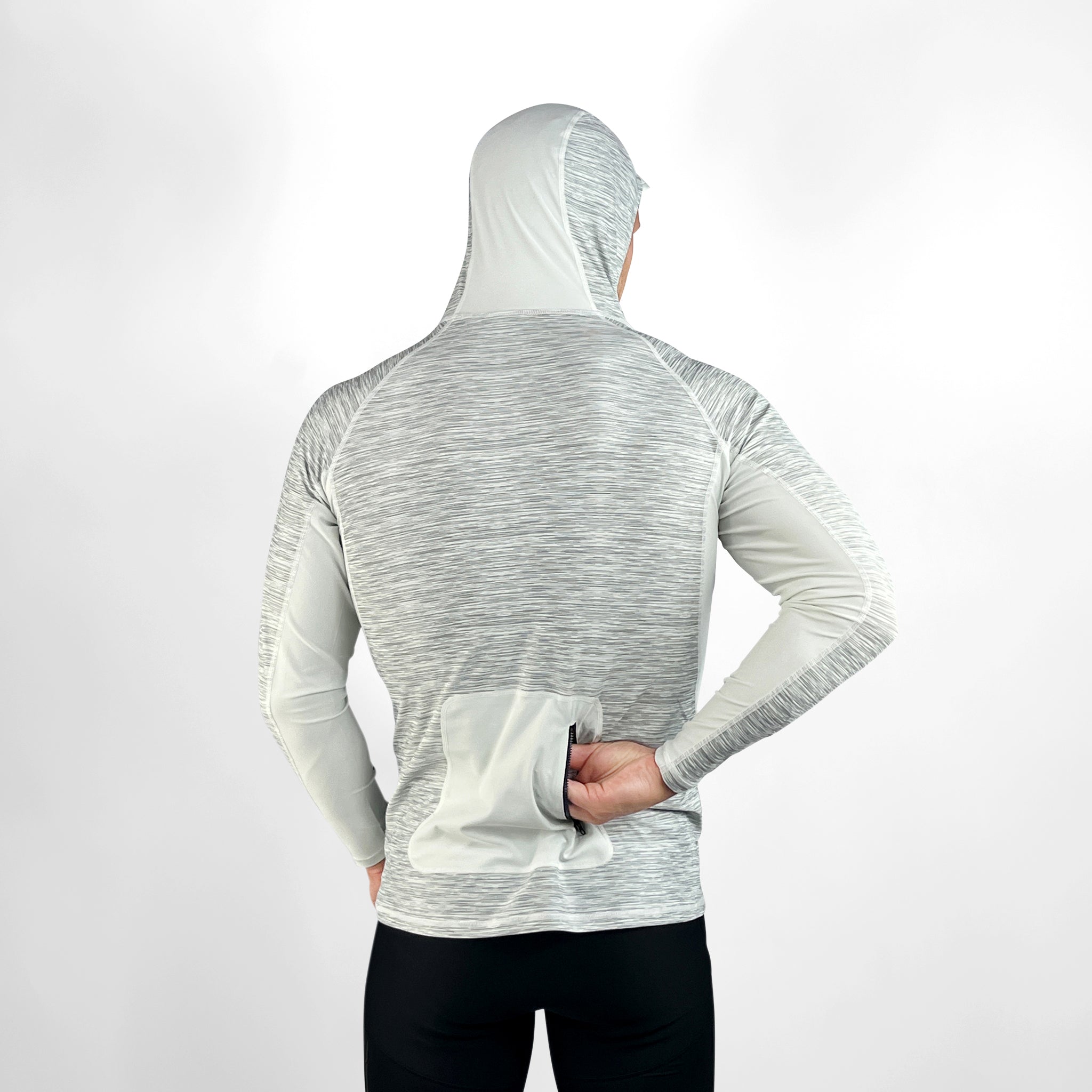 Vaikobi Hooded UV Long Sleeve Rash Top - Silver (VK-252-SLV)