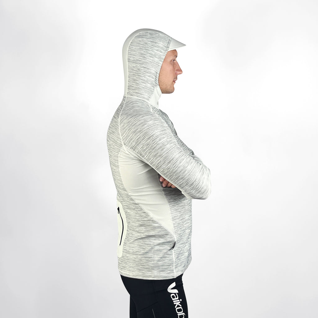 Vaikobi Hooded UV Long Sleeve Rash Top - Silver - VK-252-SLV