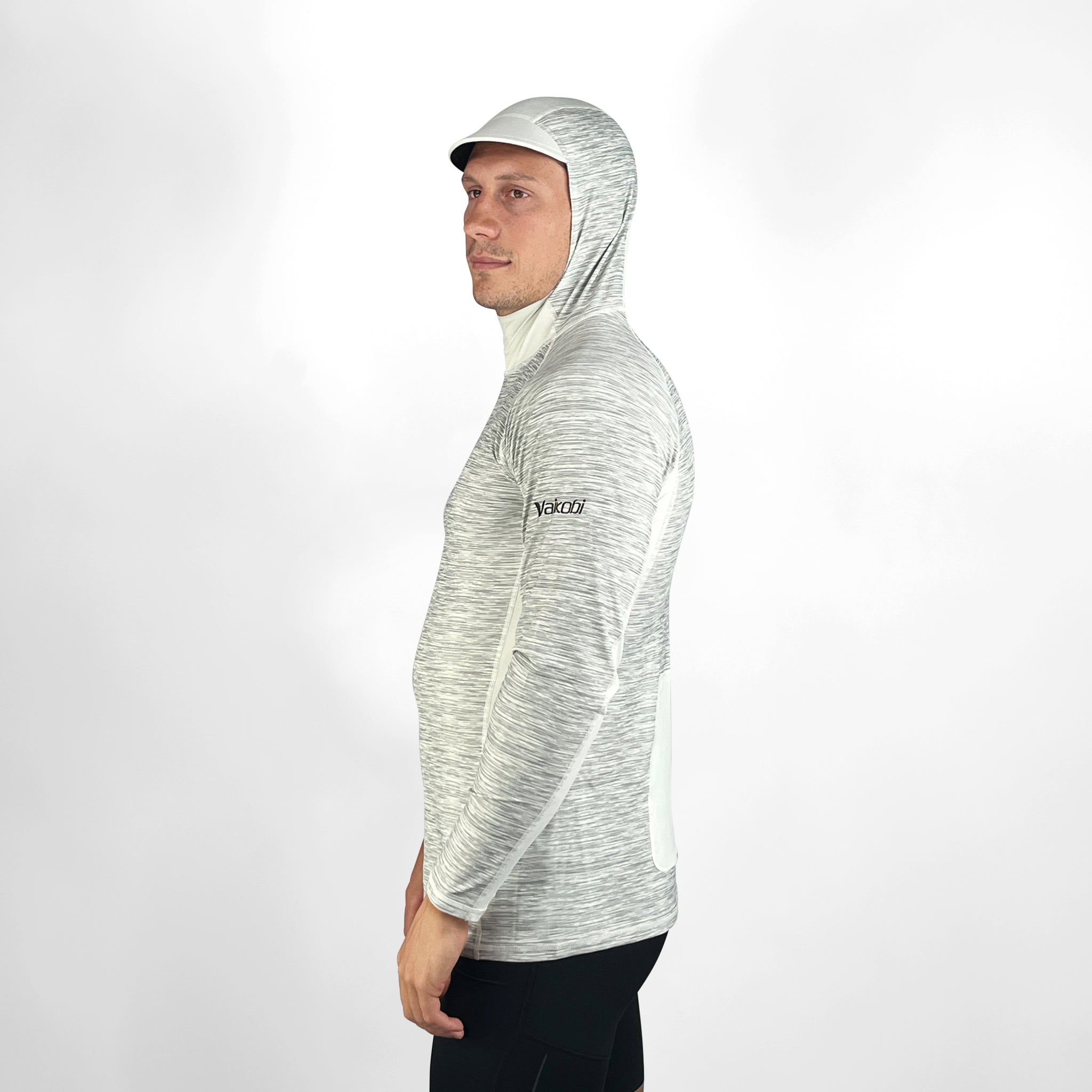 Vaikobi Hooded UV Long Sleeve Rash Top - Silver (VK-252-SLV)