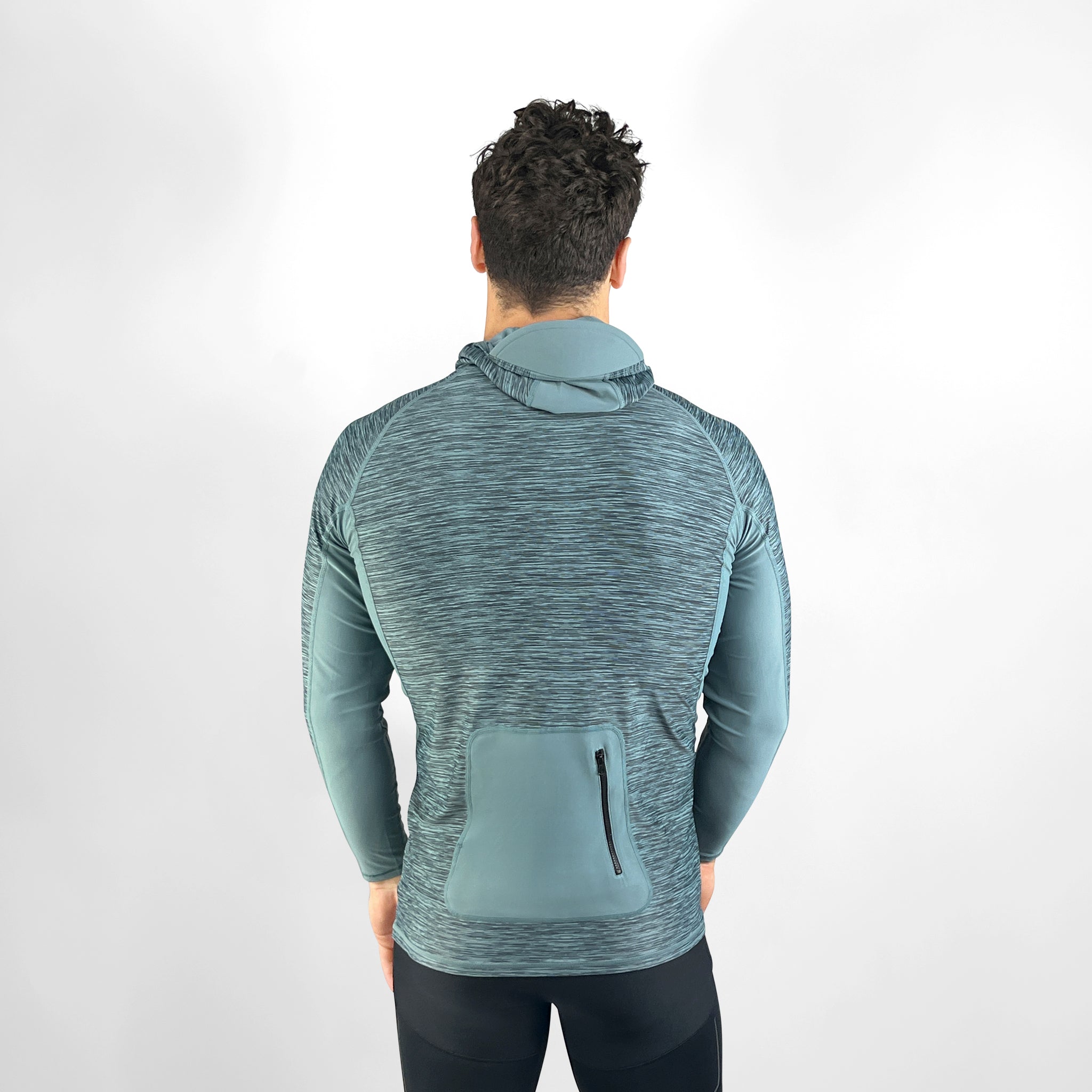 Vaikobi Hooded UV Long Sleeve Rash Top - Steel Blue (VK-252-STB)