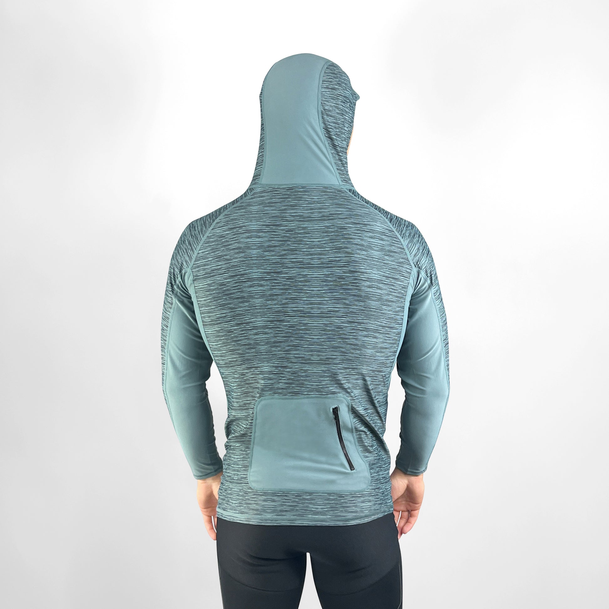 Vaikobi Hooded UV Long Sleeve Rash Top - Steel Blue - VK-252-STB