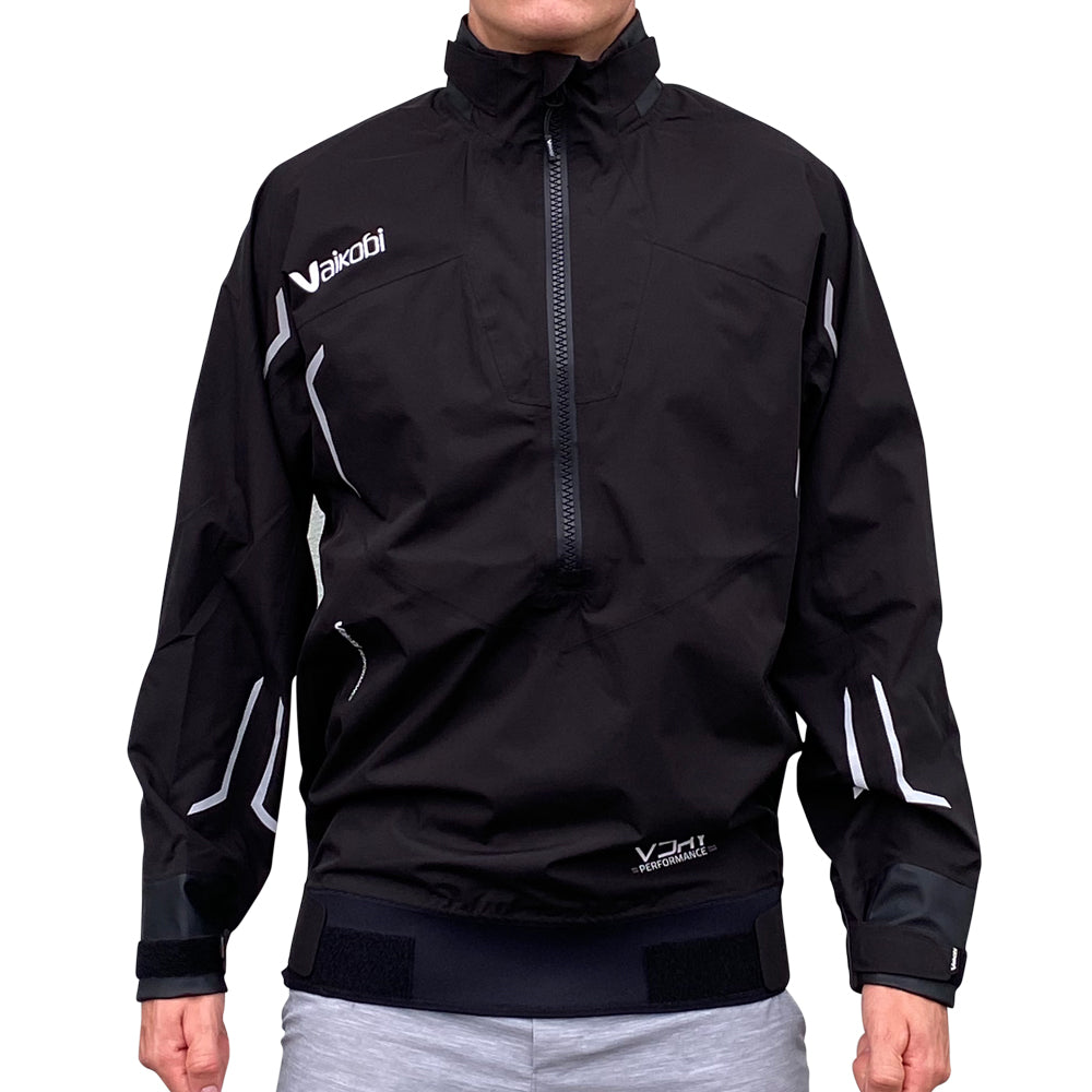 Vaikobi Vdry Performance Smock in Black - Front View and Vaikobi VK-267-BK Smock on a sailor
