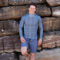 Vaikobi Hooded UV Long Sleeve Rash Top - Steel Blue (VK-252-STB)