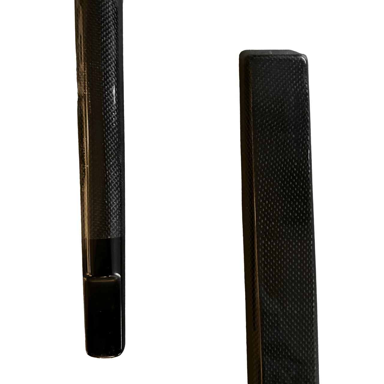 DEM Foils Finn Dinghy Carbon Fixed Tiller - showing the sleek black carbon fiber finish