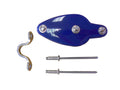 Holt Laser/ILCA Boom Block &amp; Becket With Eye Strap &amp; Rivets - Blue (HT7143) - Replacement

Mainsheet block for end of boom with becket for end of mainsheet to be attached to. Includes stainless steel strap and rivets for fixing.