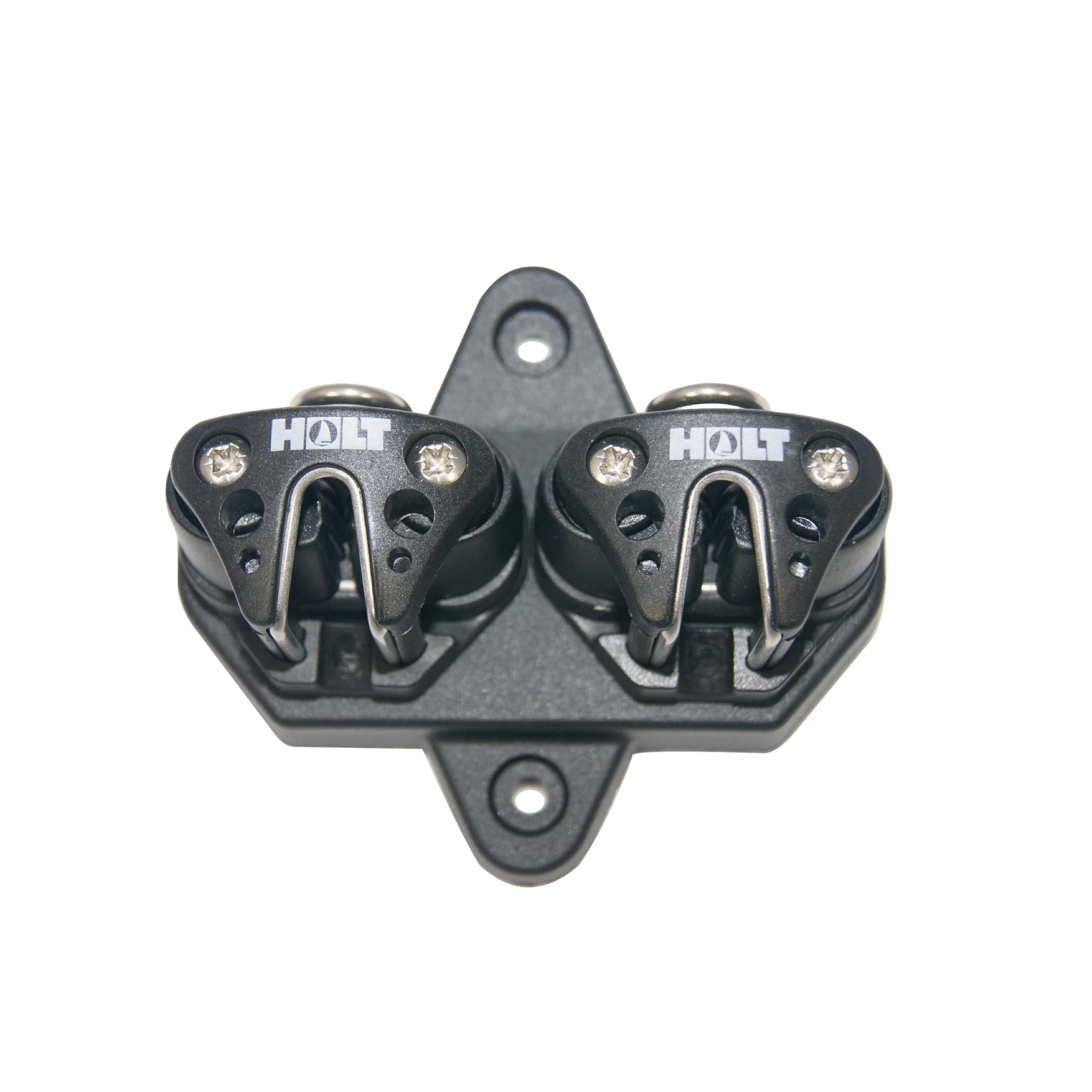 Holt Laser/ILCA Deck Plate and Cleats for Outhaul/Cunningham (HT7007) - Replacement - Replacement deck plate and cleats for outhaul &amp; Cunningham