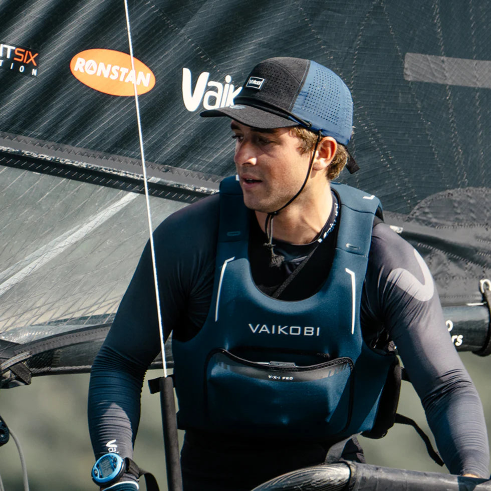 Vaikobi IPS (impact protection system) Cap with cord - Ocean Blue - VK-405-OB