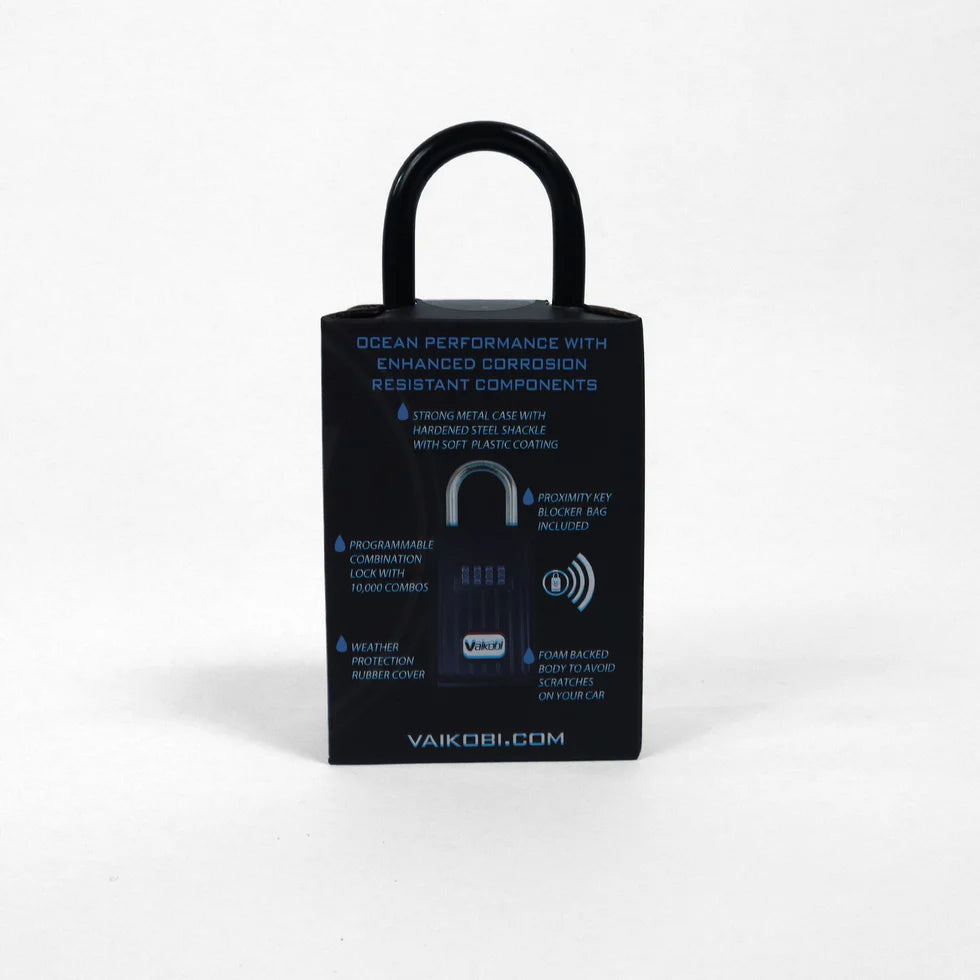 Vaikobi Key Lock Box (VK-266-BK)

HIT THE WATER WITH CONFIDENCE THAT YOUR CAR KEY IS SAFE!

The common problem for all Ocean Athletes is what to do with you car key when you are on the water? Well Vaikobi has you covered with&nbsp;The Vaikobi Keylock Box&nbsp;which will fit majority large modern Vehicle keys and securely store them when you are on the water.