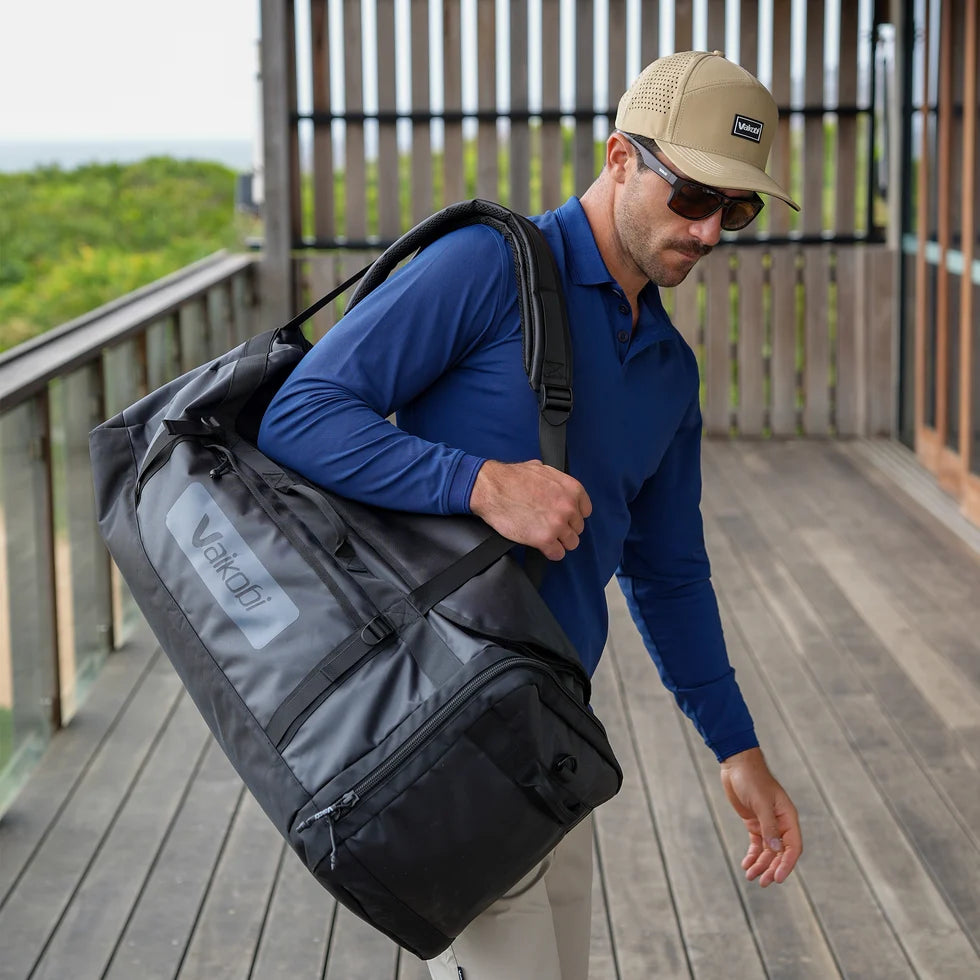 EXTRA-LARGE GEAR BAG BUILT FOR SERIOUS ADVENTURES

&nbsp;When the trip demands more, the&nbsp;Vaikobi 75L Dry Duffel Bag&nbsp;has the room to match. Built from 420D nylon with a TPU inner coating and tough enough for boat ramps, road trips, and everything in between, it carries the full kit without breaking a sweat. Shoulder bag or backpack, wet gear separated from dry - 75 litres of organised, protected, ready-for-anything capacity.