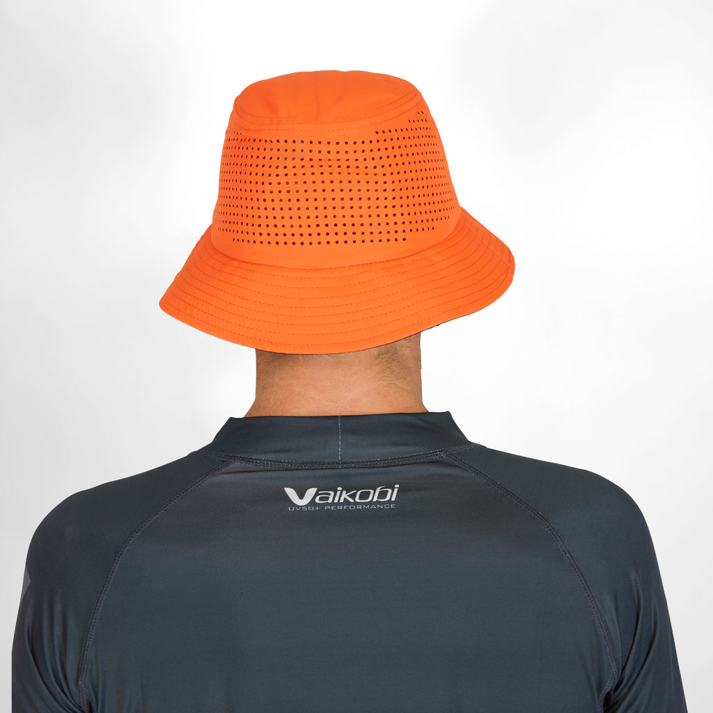 Vaikobi IPS Bucket Hat with strap - Dinghy Sailing Head Protection (helmet) - Orange (VK-406-OR)

LIGHTWEIGHT BUMP, KNOCK &amp; CUT PROTECTION FOR WATERSPORTS

Vaikobi's NEW IPS - IMPACT PROTECTION SYSTEM - The perfect solution to dinghy sailing head protection. A great and comfortable alternative to a full dinghy sailing helmet.