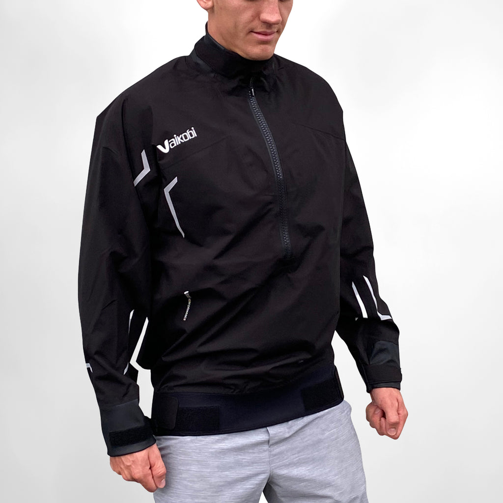 Vaikobi Vdry Performance Smock in Black - Chest View and Vaikobi VK-267-BK Smock on a sailor