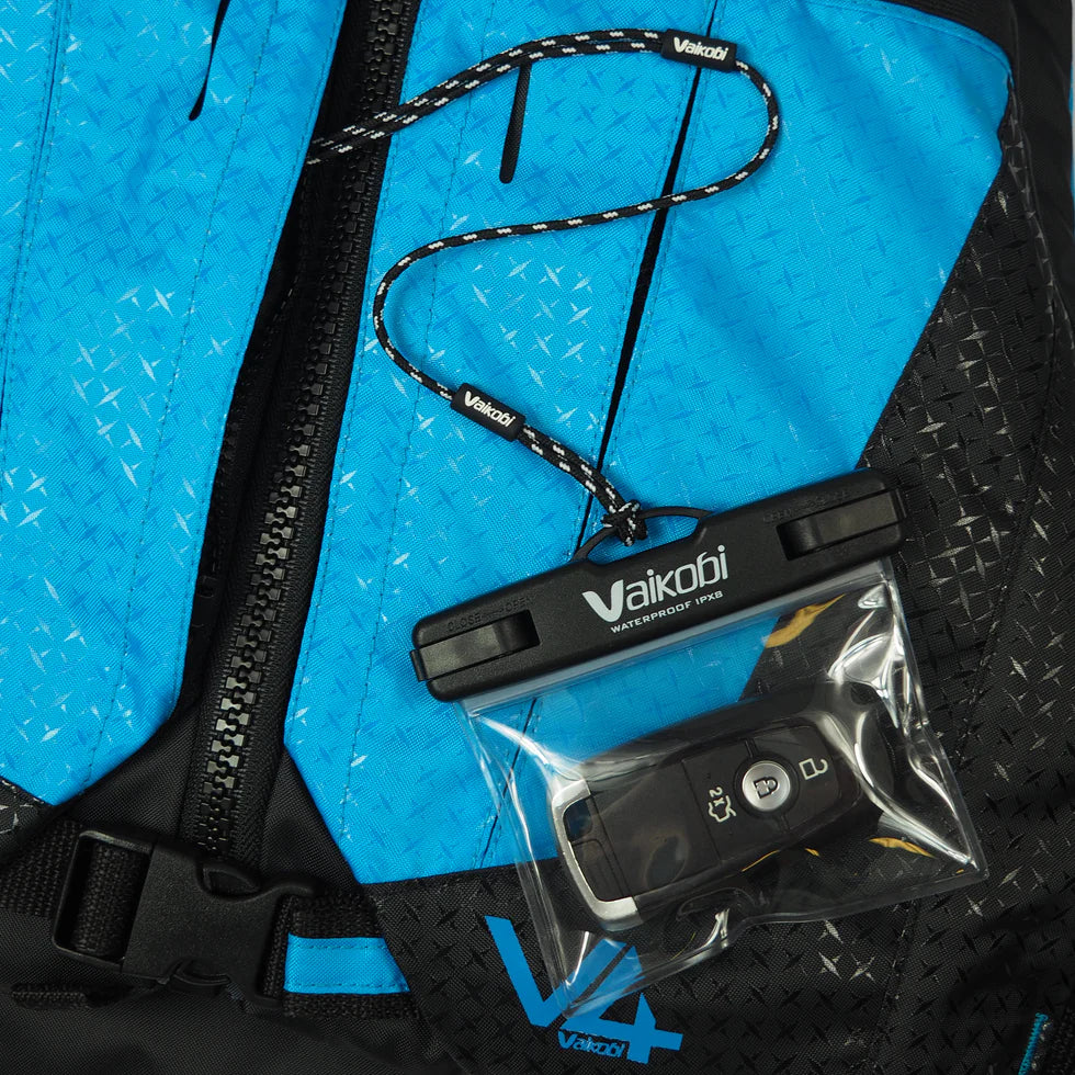 Vaikobi Waterproof Key Pouch (VK-902-BK)

KEEP YOUR CAR KEYS DRY AND WITH YOU ON THE WATER

The&nbsp;Waterproof Key Pouch&nbsp;is a simple, secure solution for carrying your car keys on the water. Designed to protect against water, sand, and dust, it keeps your essentials safe even if you take an unexpected swim. Compact and lightweight, it fits easily into your PFD pocket so you can focus on your session without worrying about your gear.