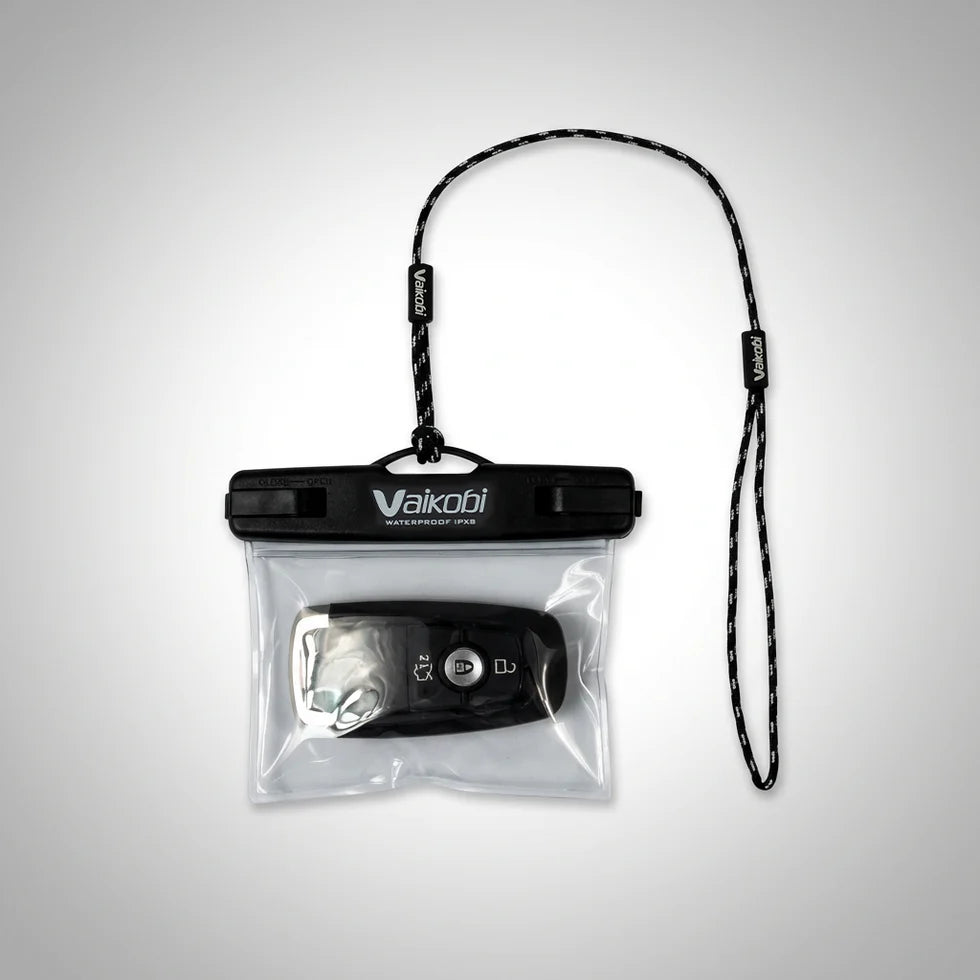 Vaikobi Waterproof Key Pouch (VK-902-BK)

KEEP YOUR CAR KEYS DRY AND WITH YOU ON THE WATER

The&nbsp;Waterproof Key Pouch&nbsp;is a simple, secure solution for carrying your car keys on the water. Designed to protect against water, sand, and dust, it keeps your essentials safe even if you take an unexpected swim. Compact and lightweight, it fits easily into your PFD pocket so you can focus on your session without worrying about your gear.