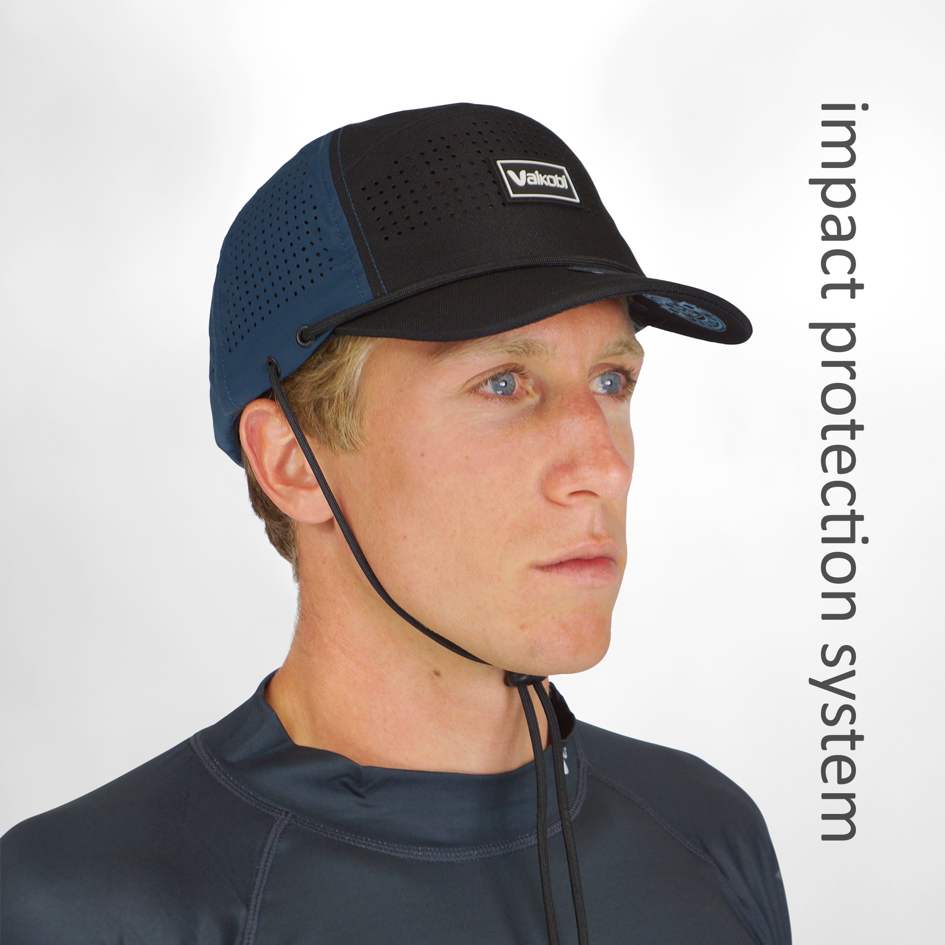Vaikobi IPS (impact protection system) Cap with cord - Ocean Blue - VK-405-OB