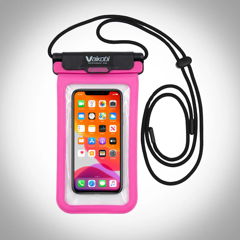 Vaikobi Waterproof Phone Case (VK-393)

CARRY AND USE YOUR PHONE WHILE ON THE WATER - great for all water sports

The&nbsp;Vaikobi Waterproof Phone Case&nbsp;lets you carry and use your phone while you’re on the water. Designed to keep your device safe from water, sand, and dust, it gives you the confidence to paddle, sail, or explore without leaving your phone behind. With a clear touchscreen window and secure attachment system, you can take photos, check maps, or make a call - then get straight back to yo