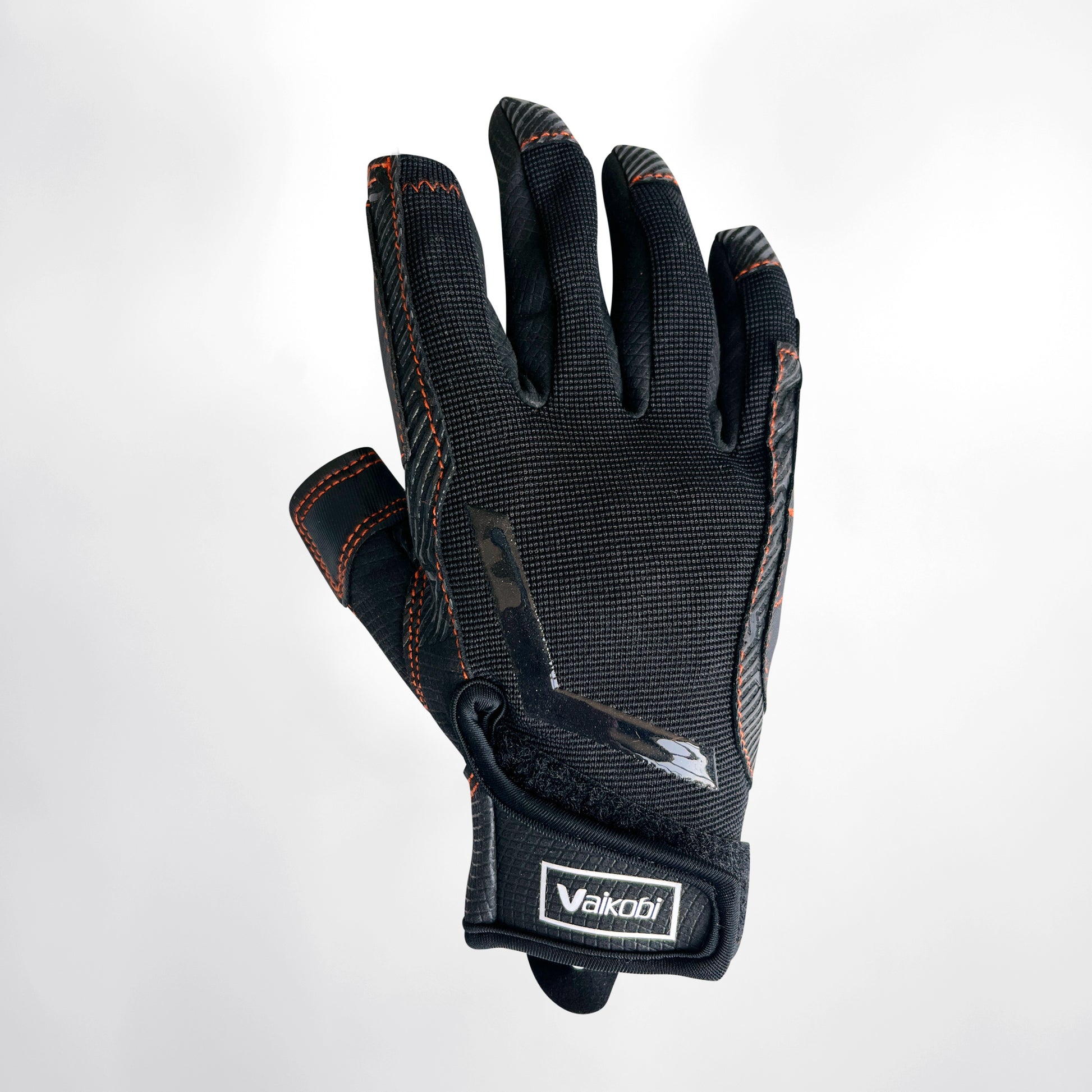 Vaikobi Gen 2 V-Grip Pro Full Finger Gloves - Back Empty View - Black - Sailing Gloves